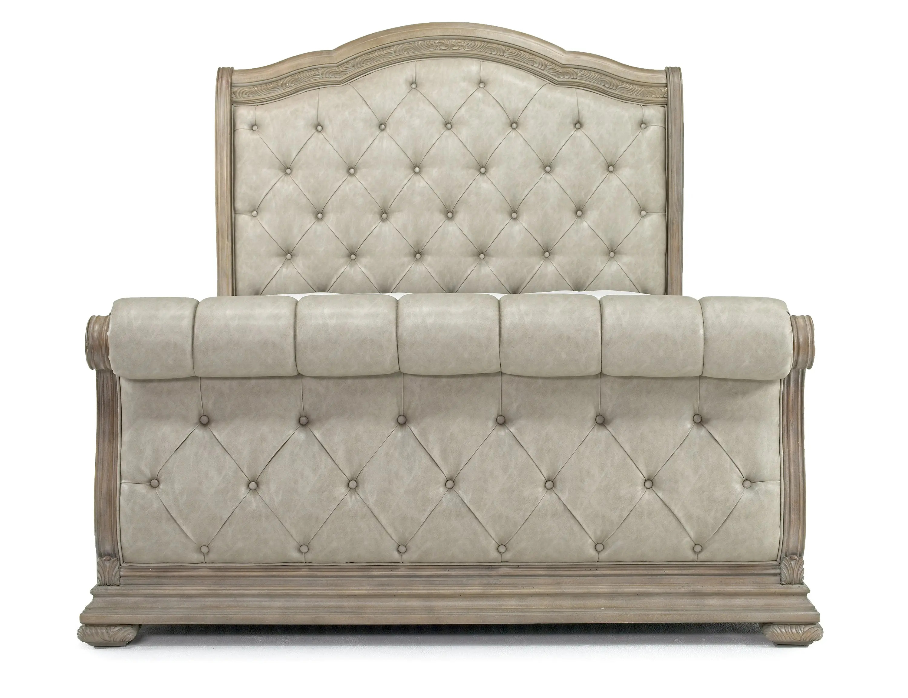 Durango Upholstered Sleigh Bed & Dresser & Mirror - Image 10