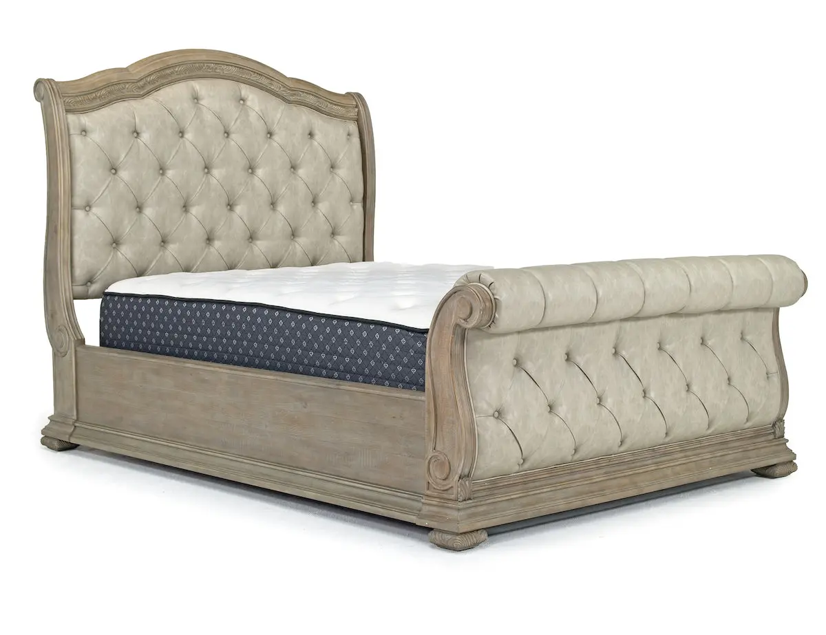 Durango Upholstered Sleigh Bed & Dresser & Mirror - Image 16
