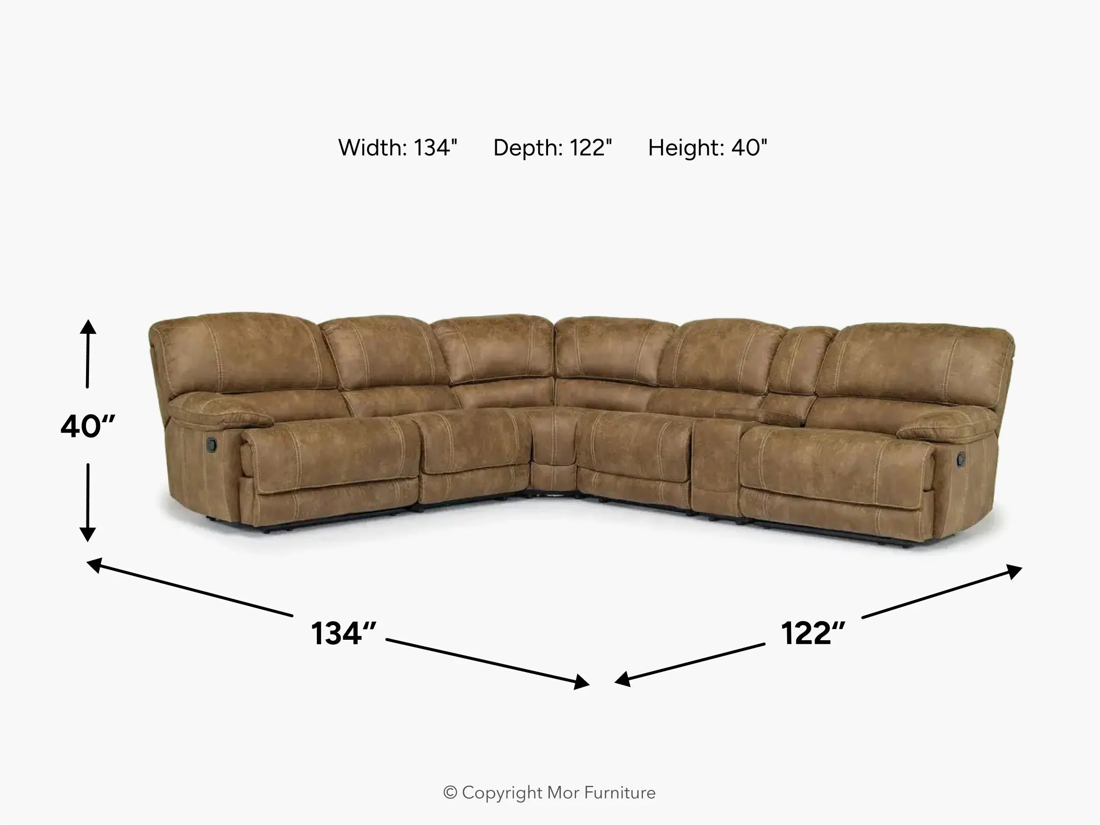 Dusty 6 Piece Reclining Sectional - Image 14