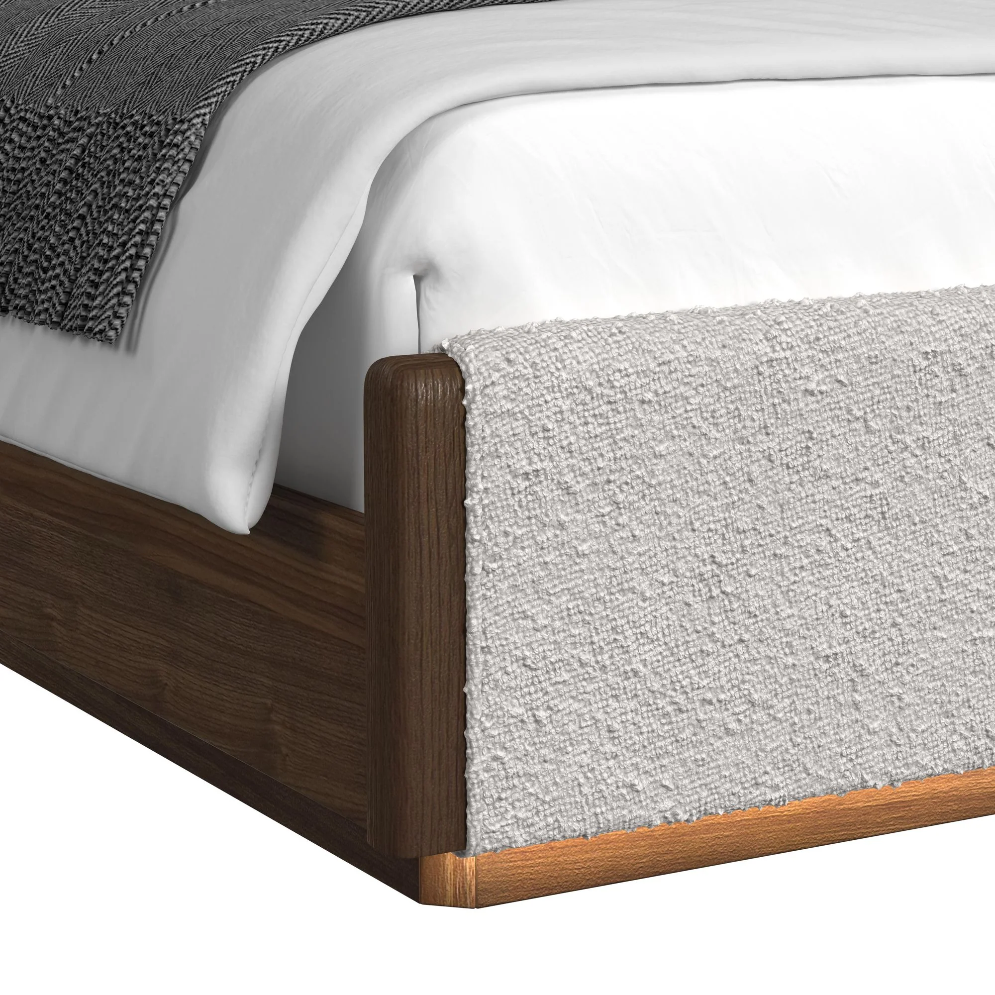 Elm Upholstered Panel Bed With Lights - Image 7