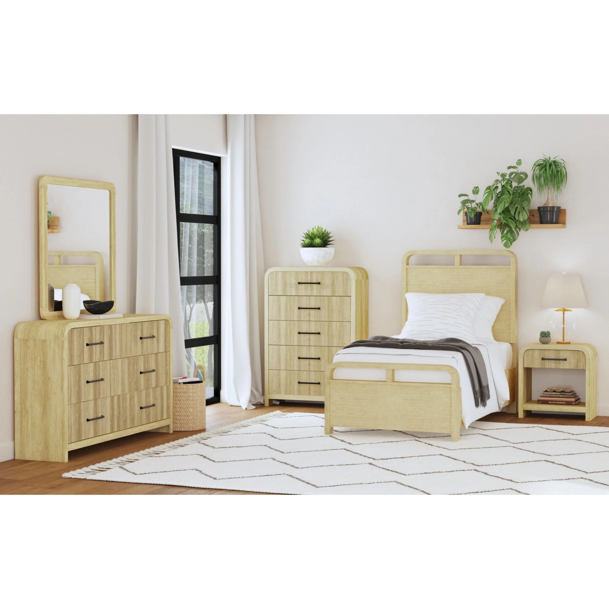 Emberly Panel Bed & Dresser & Mirror & Nightstand - Image 14