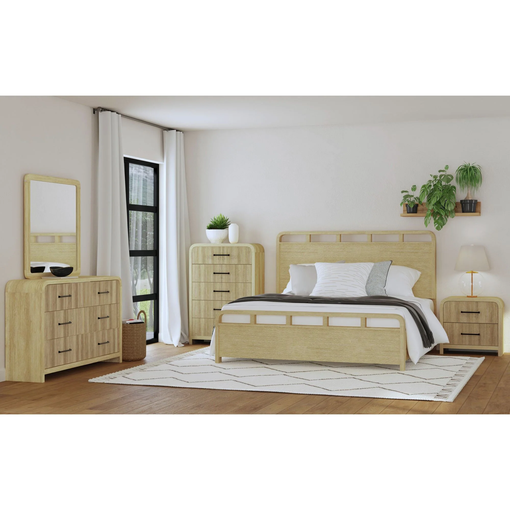 Emberly Panel Bed & Dresser & Mirror & Nightstand - Image 9
