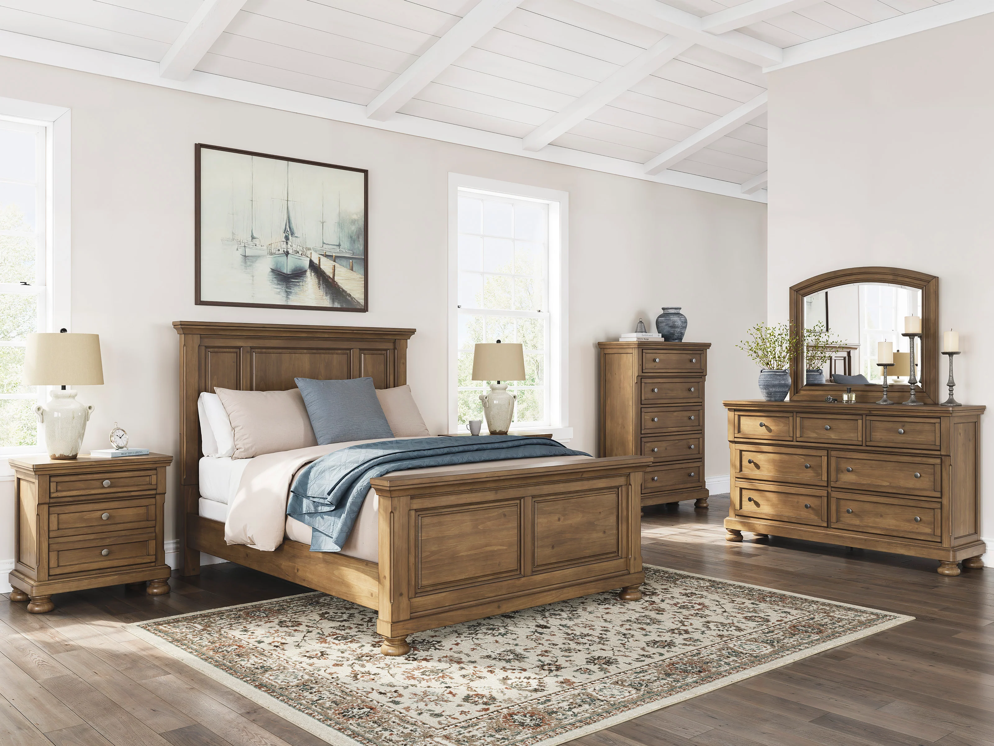 Feddinger Panel Bed & Dresser & Mirror & Nightstand - Image 3