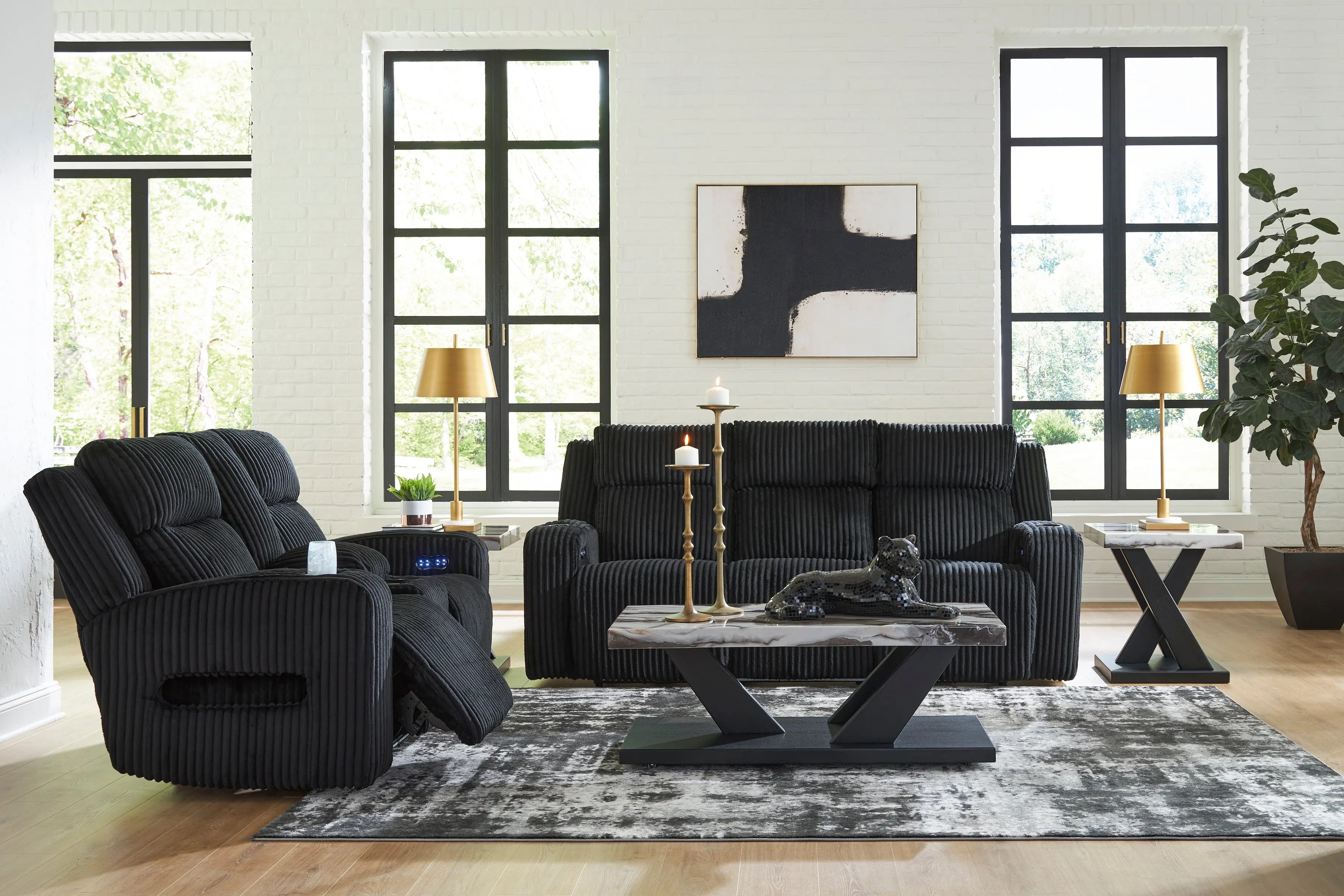 Forest Lake 2 Power Sofa & Console Loveseat