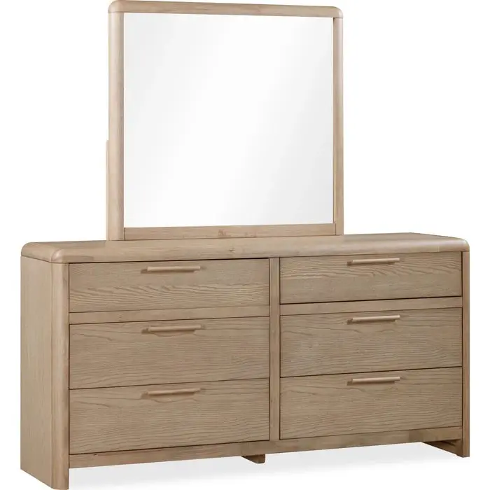 Furano Upholstered Bed & Dresser & Mirror & Nightstand - Image 11