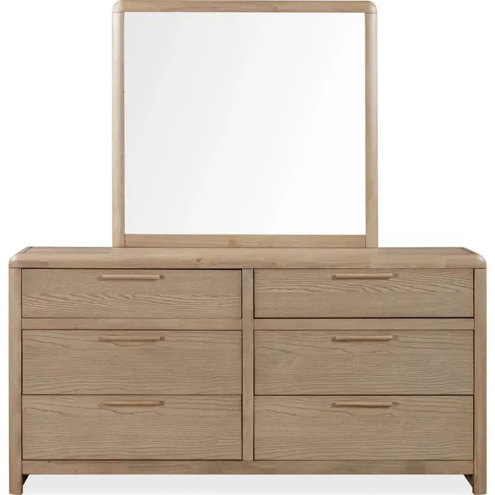 Furano Upholstered Bed & Dresser & Mirror & Nightstand - Image 15