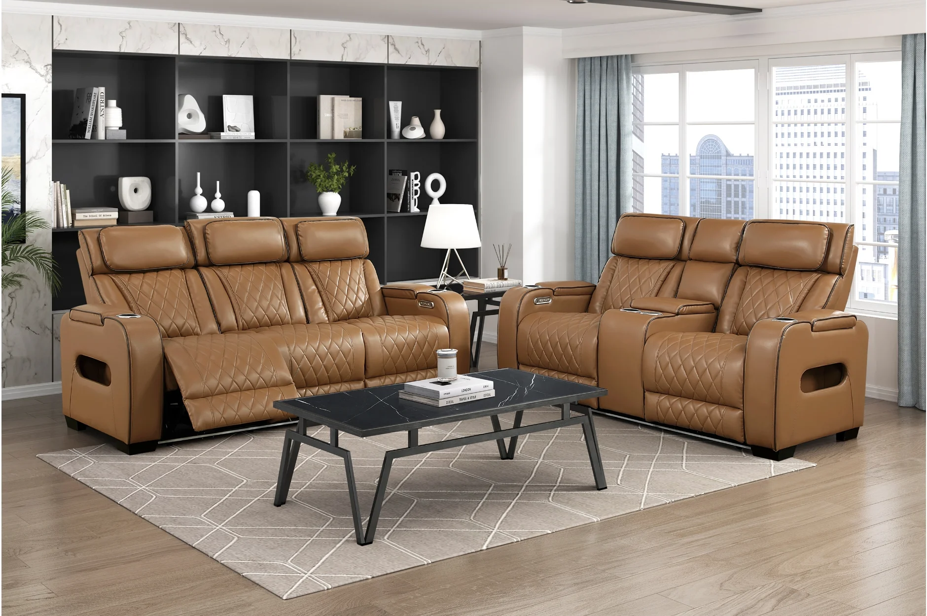 Gallington 2 Power Console Loveseat - Image 6