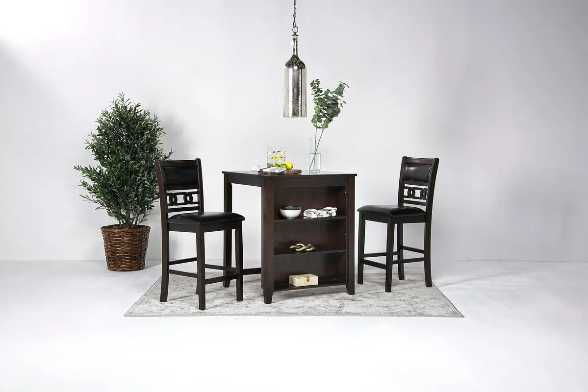 Gia Kitchen Island With 2 Stools