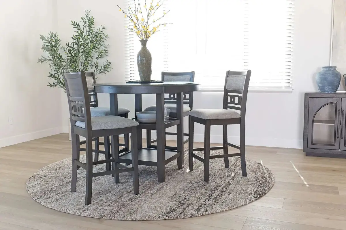 Gia Round Counter Height Dining Table & 4 Stools - Image 4
