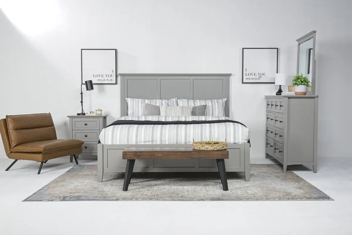 Grace Panel Bed & Dresser & Mirror - Image 11