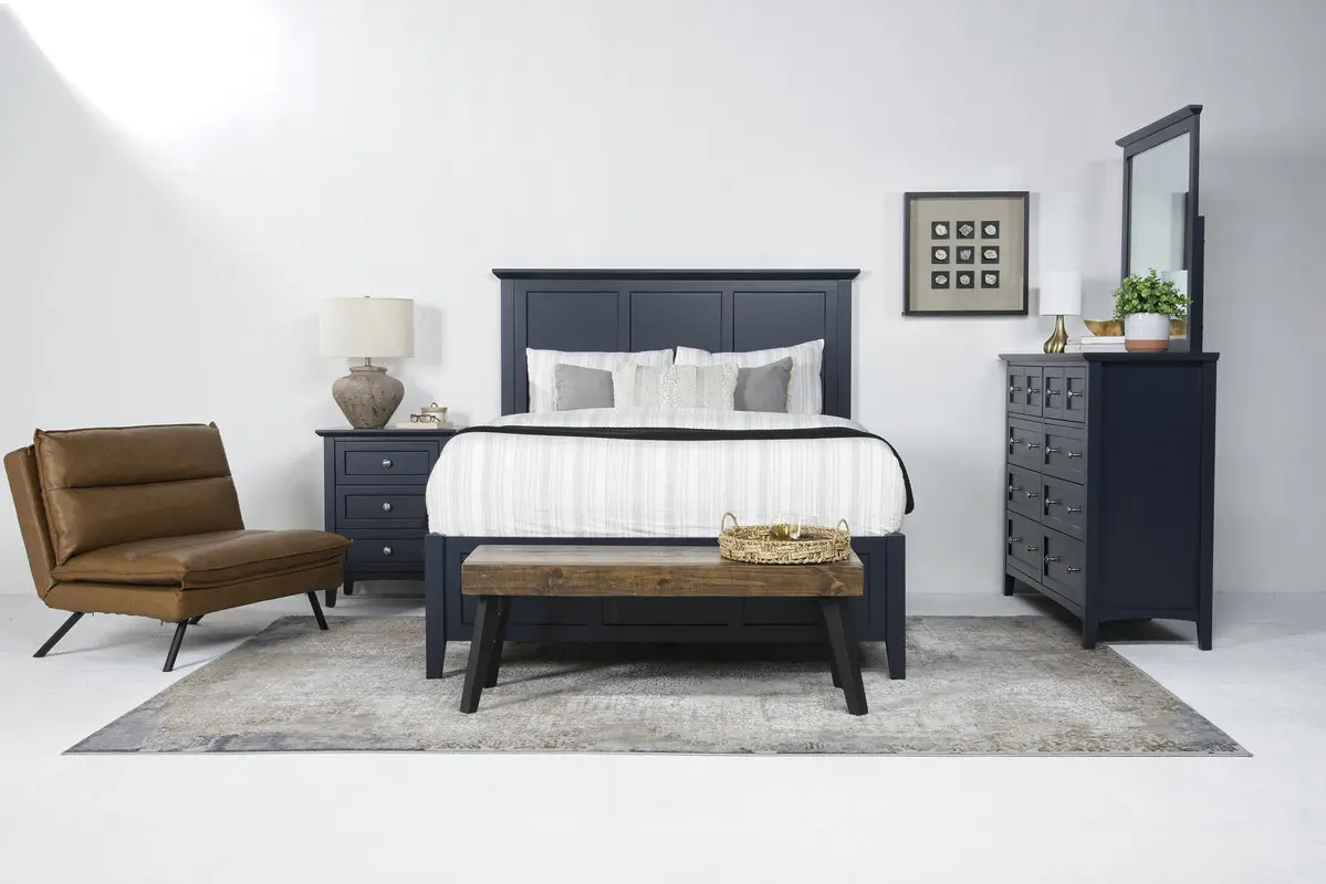 Grace Panel Bed & Dresser & Mirror - Image 8