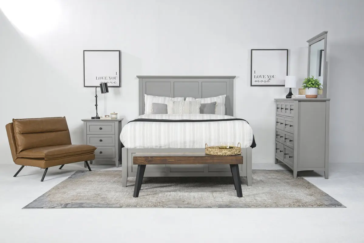 Grace Panel Bed & Dresser & Mirror & Nightstand - Image 12