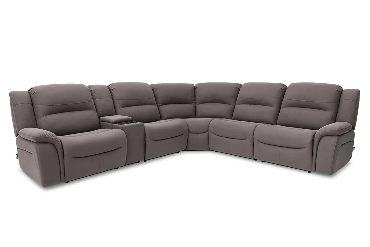 Jaxon 6 Piece 2 Power Sectional With 2 Power Armless Recliner