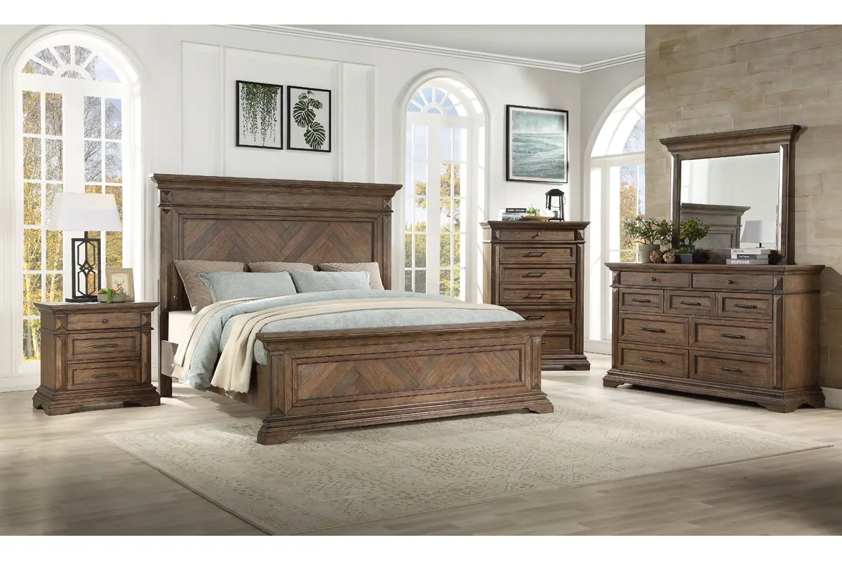 Jolie Vue Panel Bed & Dresser & Mirror - Image 3