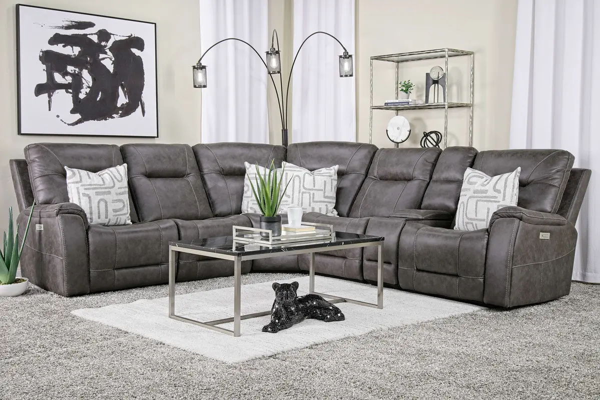 Kingston 6 Piece 3 Power Sectional - Image 10