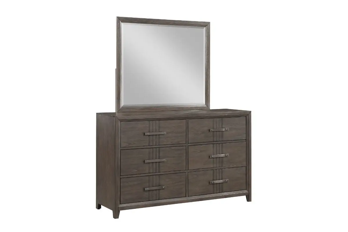 Landon Upholstered Panel Bed & Dresser & Mirror & Nightstand - Image 10
