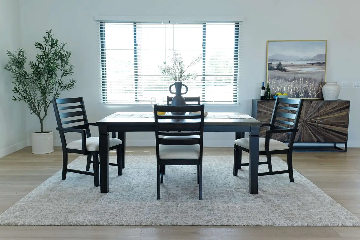 Lincoln Dining Table & 2 Side Chairs & 2 Arm Chairs - Image 2