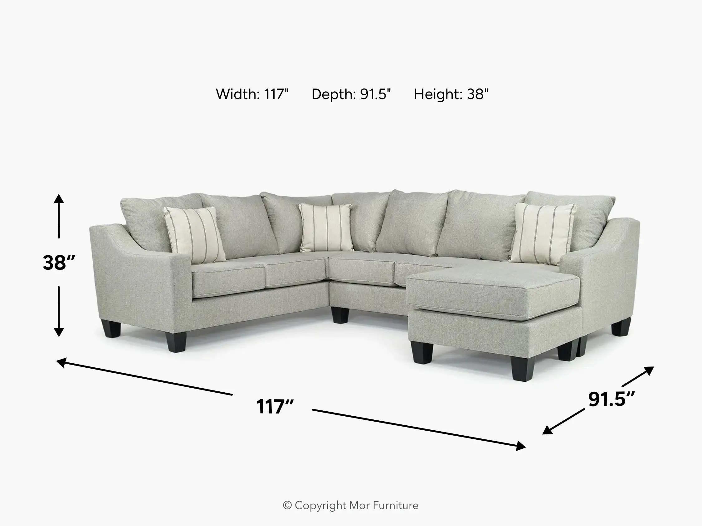 Lucy Tux Sofa Chaise Sectional - Image 7