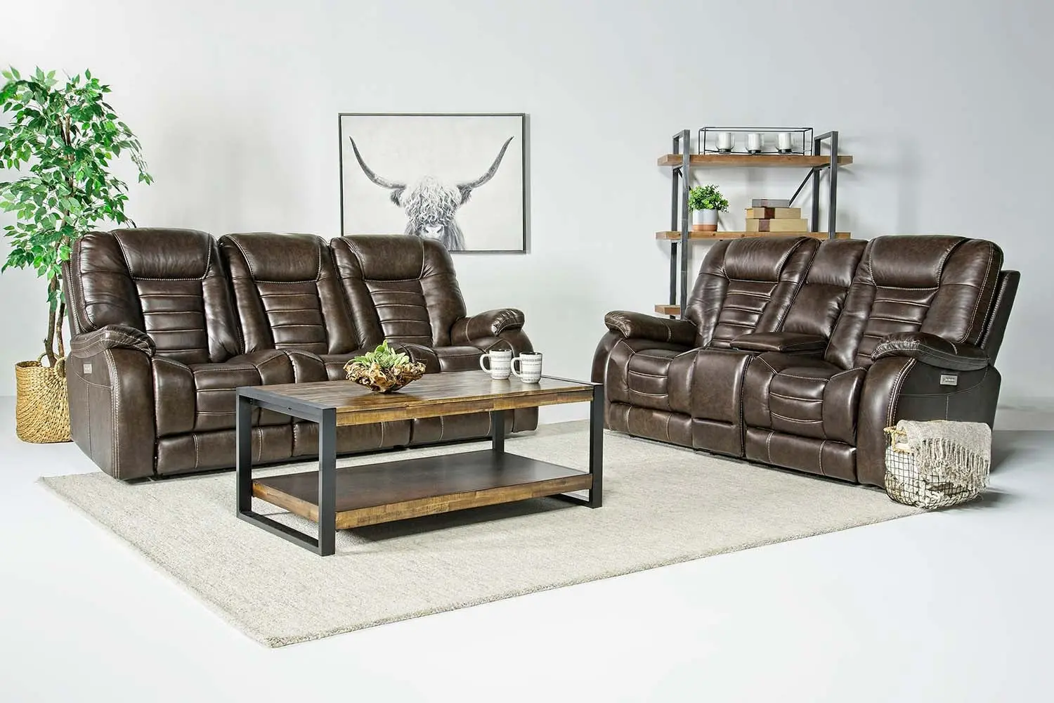 Malibu 3 Power Console Loveseat - Image 11