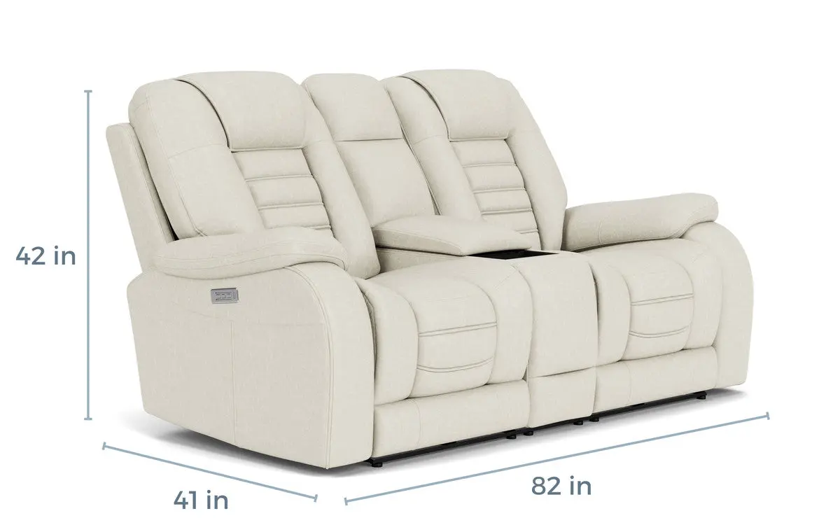 Malibu 3 Power Console Loveseat - Image 23