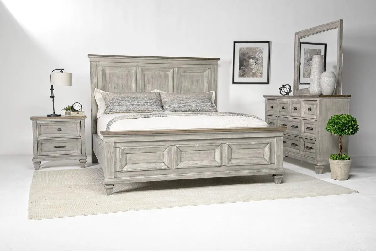 Mariana Panel Bed & Dresser & Mirror & Nightstand