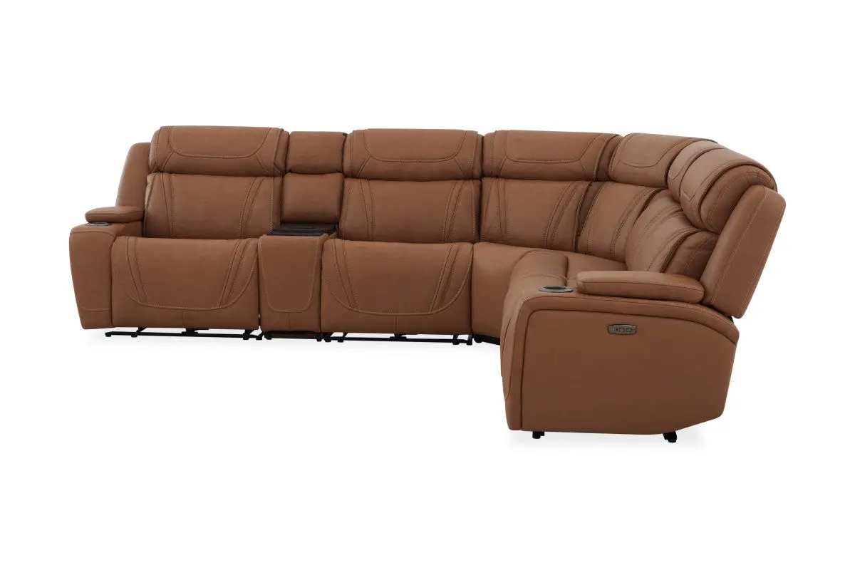 Max 6 Piece 2 Power Sectional With 2 Power Armless Recliner - Image 12