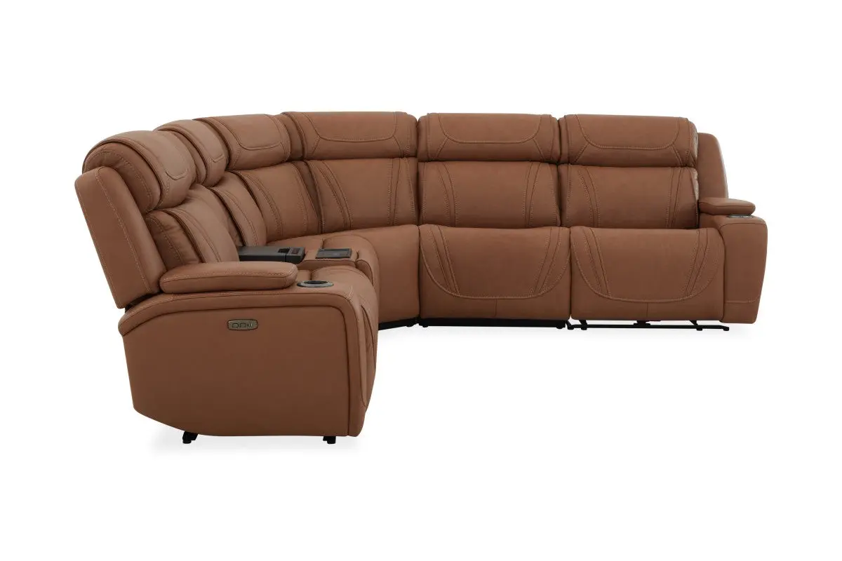 Max 6 Piece 2 Power Sectional With 2 Power Armless Recliner - Image 16