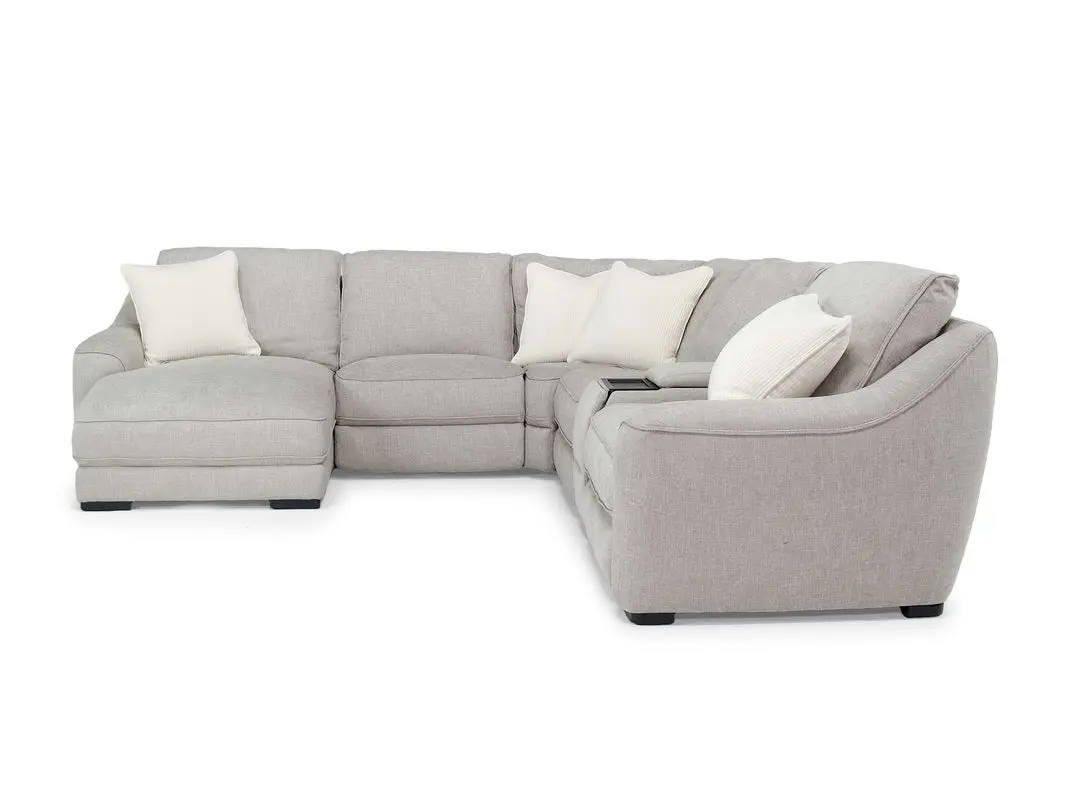 Mayflower 6 Piece 2 Power Chaise Sectional With 2 Power Armless Recliner - Image 7