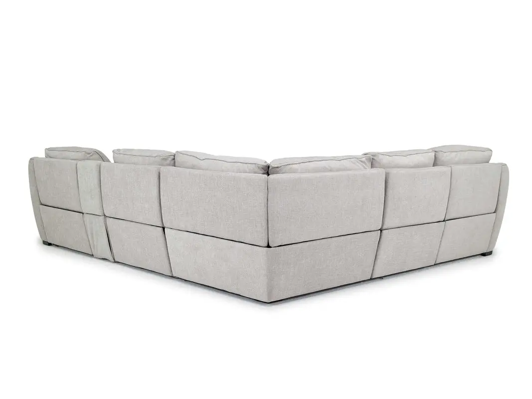 Mayflower 6 Piece 2 Power Chaise Sectional With 2 Power Armless Recliner - Image 9