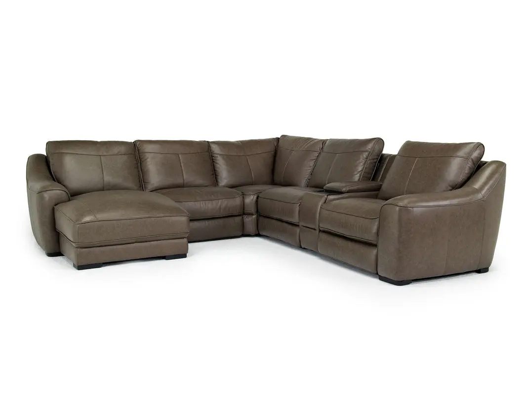 Mayflower Ls 6 Piece 2 Power Chaise Sectional With 2 Power Armless Recliner