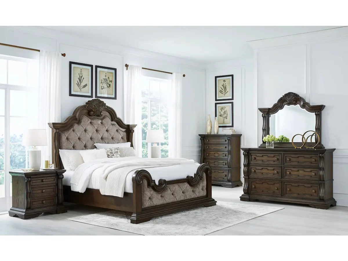 Maylee Upholstered Panel Bed - Image 29