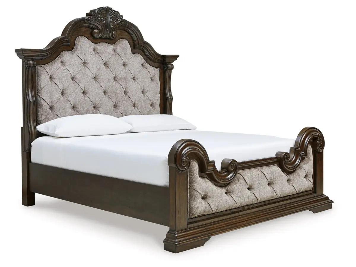 Maylee Upholstered Panel Bed - Image 6