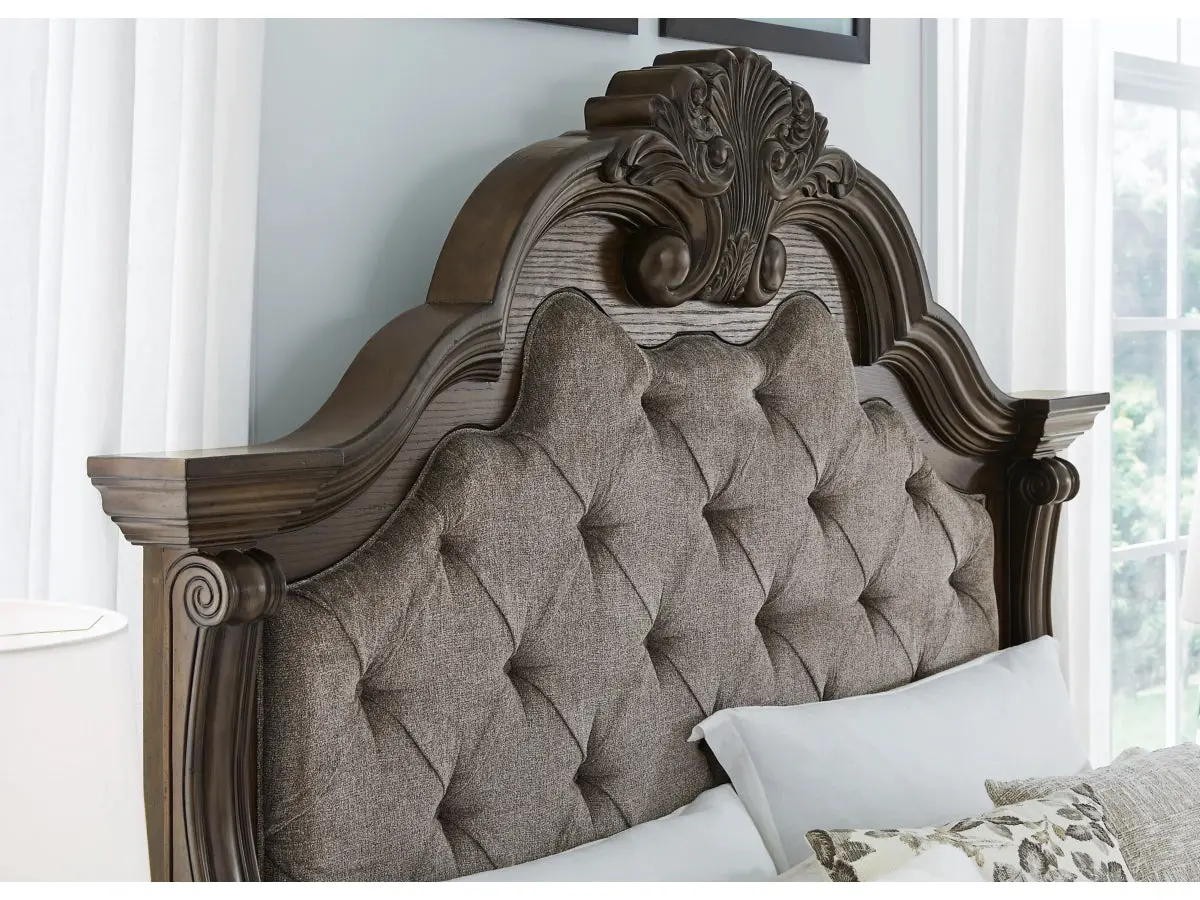 Maylee Upholstered Panel Bed & Dresser & Mirror & Nightstand - Image 15