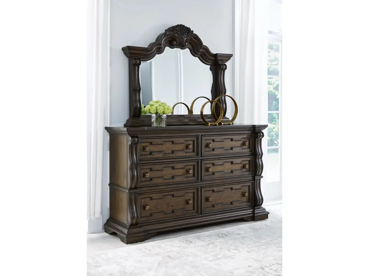 Maylee Upholstered Panel Bed & Dresser & Mirror & Nightstand - Image 24