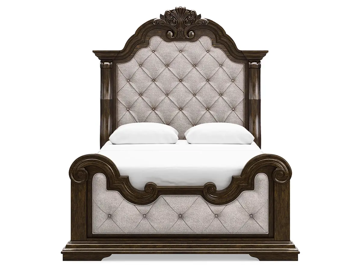 Maylee Upholstered Panel Bed & Dresser & Mirror & Nightstand - Image 4