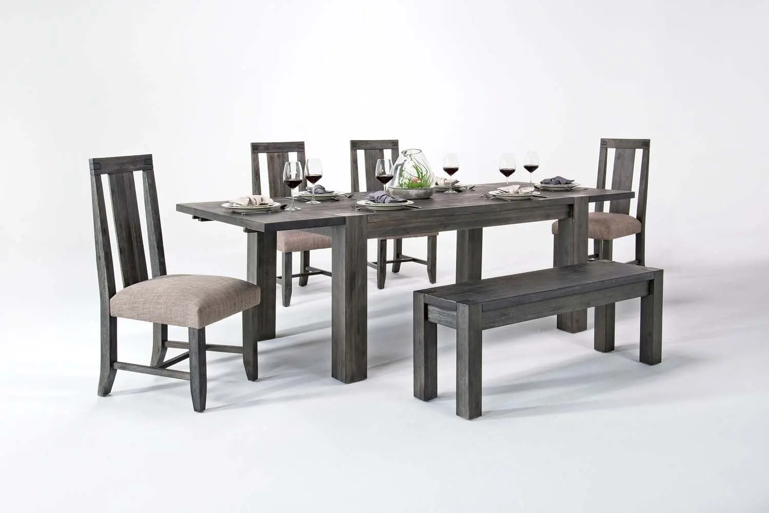Meadow Dining Table & 4 Chairs & Bench