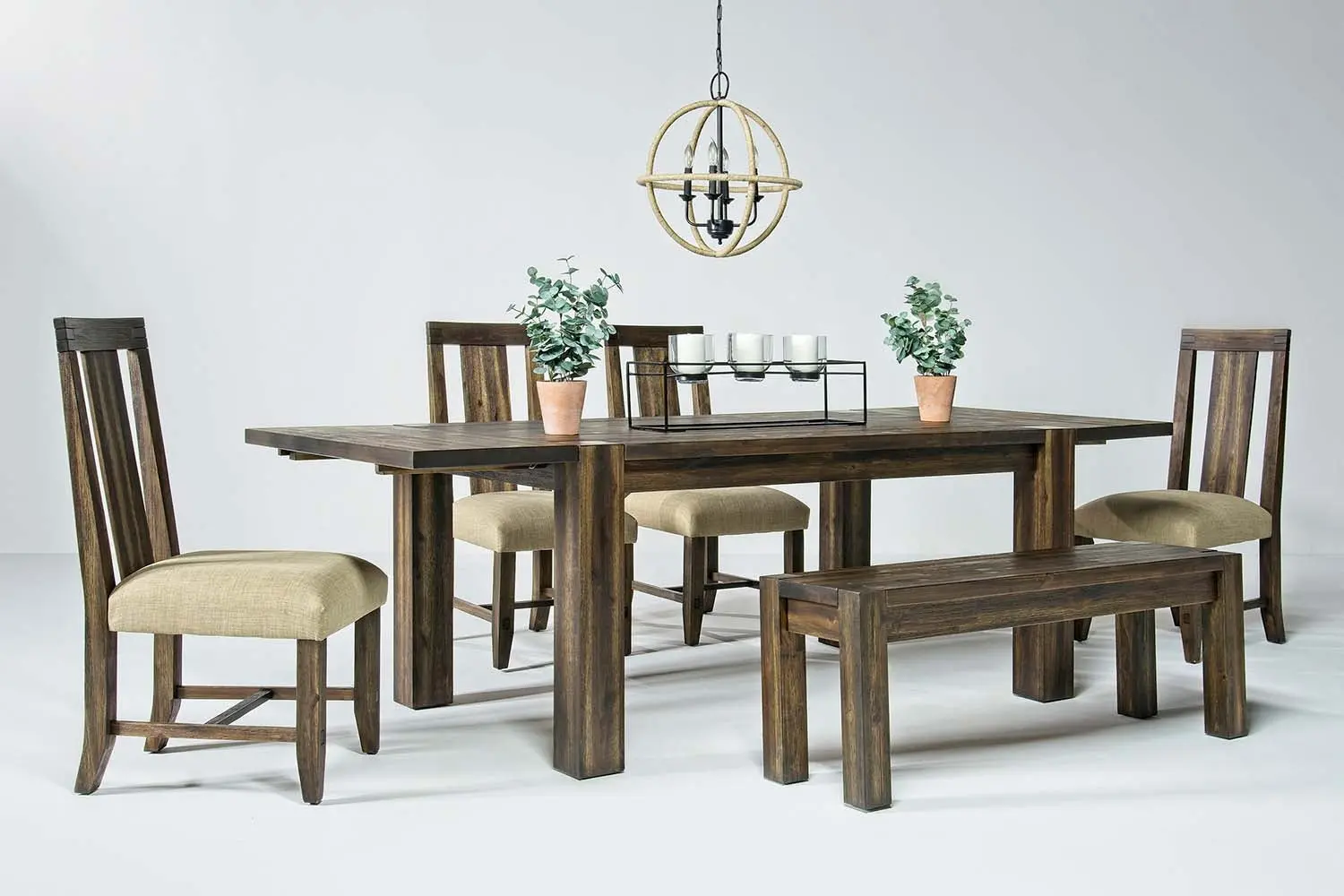 Meadow Dining Table & 4 Chairs & Bench - Image 2