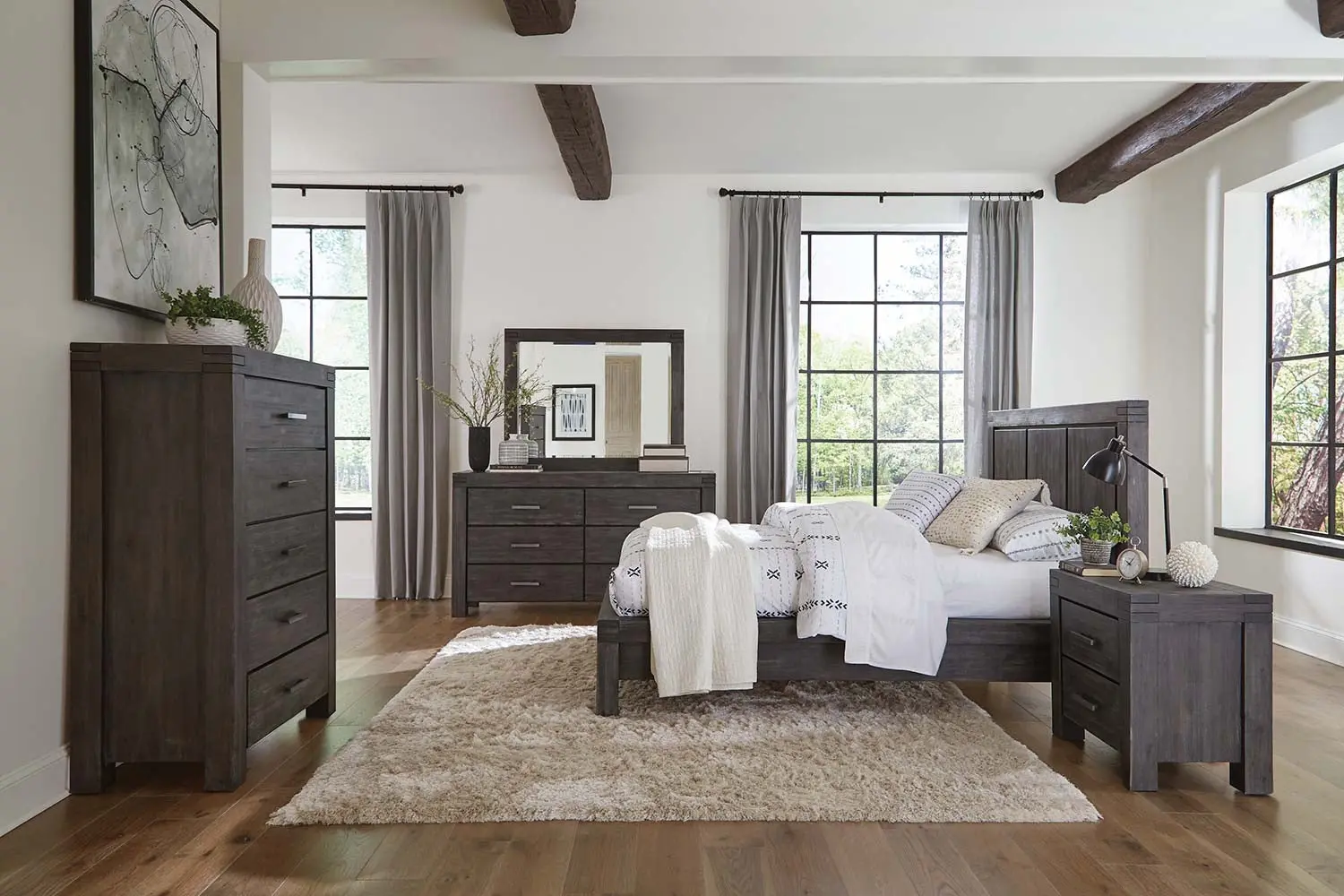 Meadow Panel Bed & Dresser & Mirror - Image 120