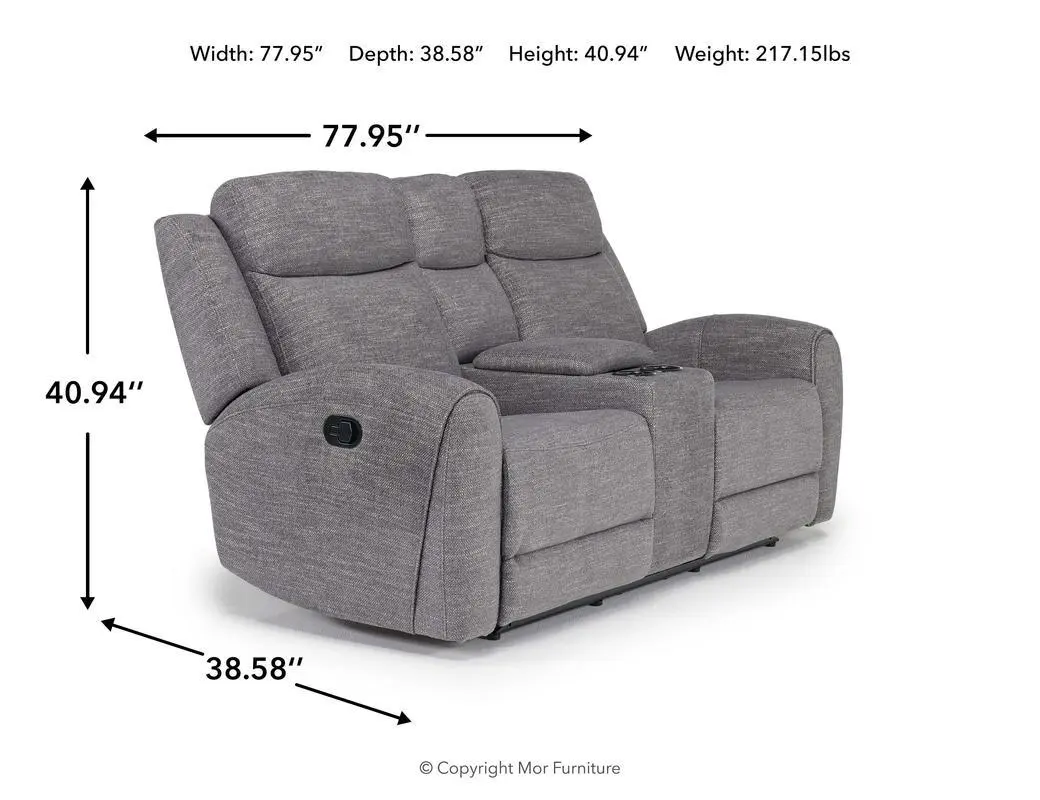 Mia Reclining Console Loveseat - Image 13