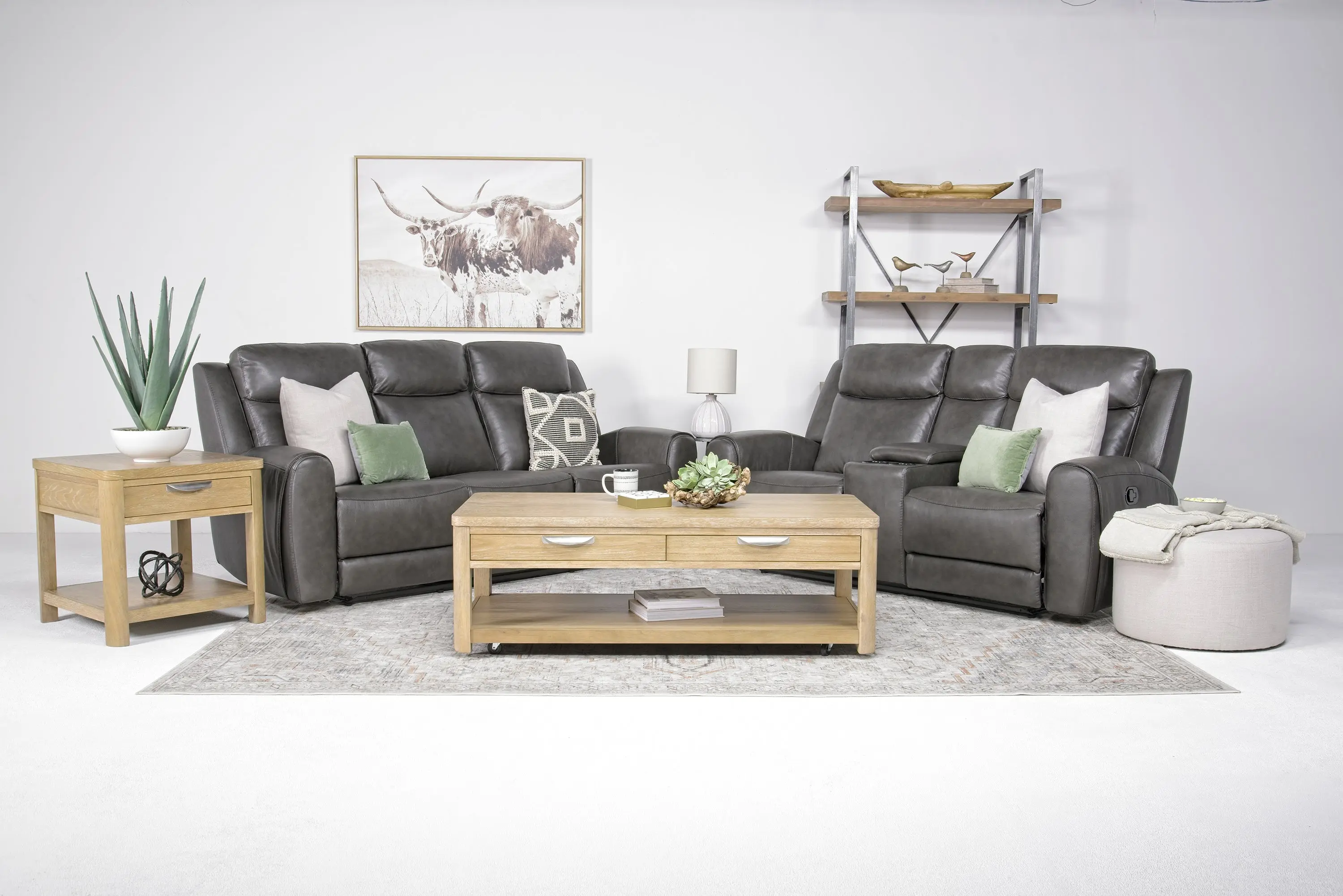 Mia Reclining Sofa & Console Loveseat - Image 2