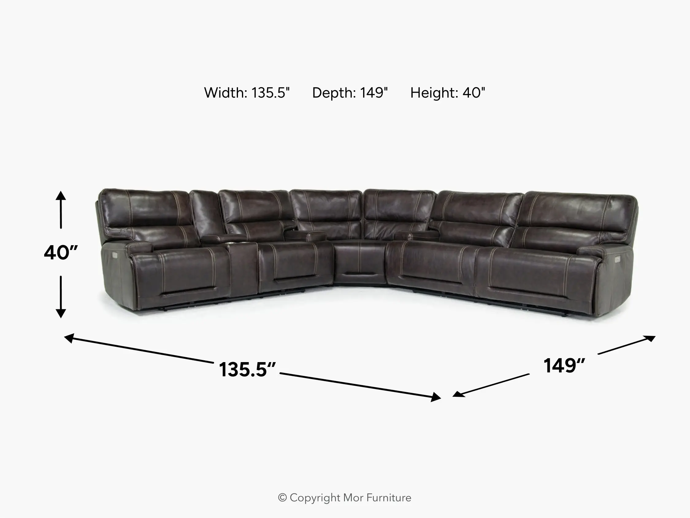 Oslo 3 Piece 3 Power Sectional - Image 9