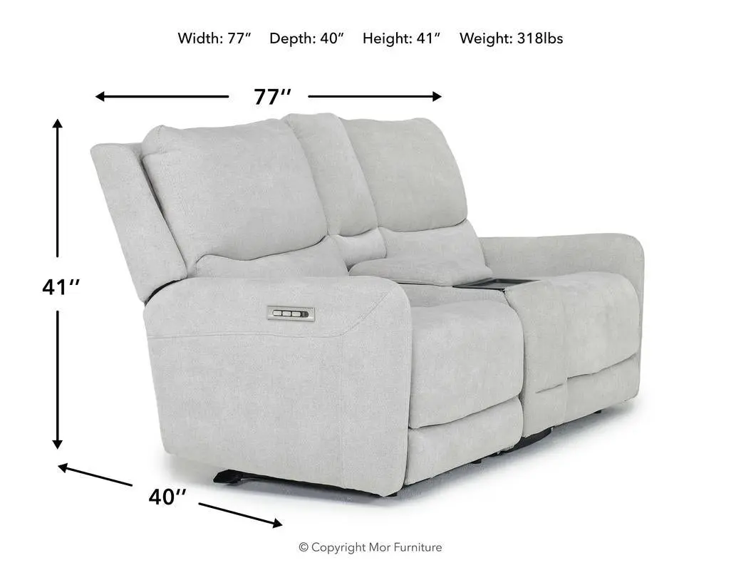 Palencia 3 Power Console Loveseat - Image 44