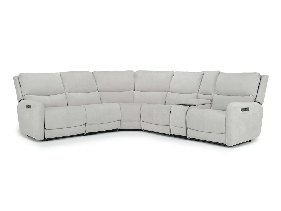 Palencia 6 Piece 3 Power Sectional With 3 Power Armless Recliner - Image 3