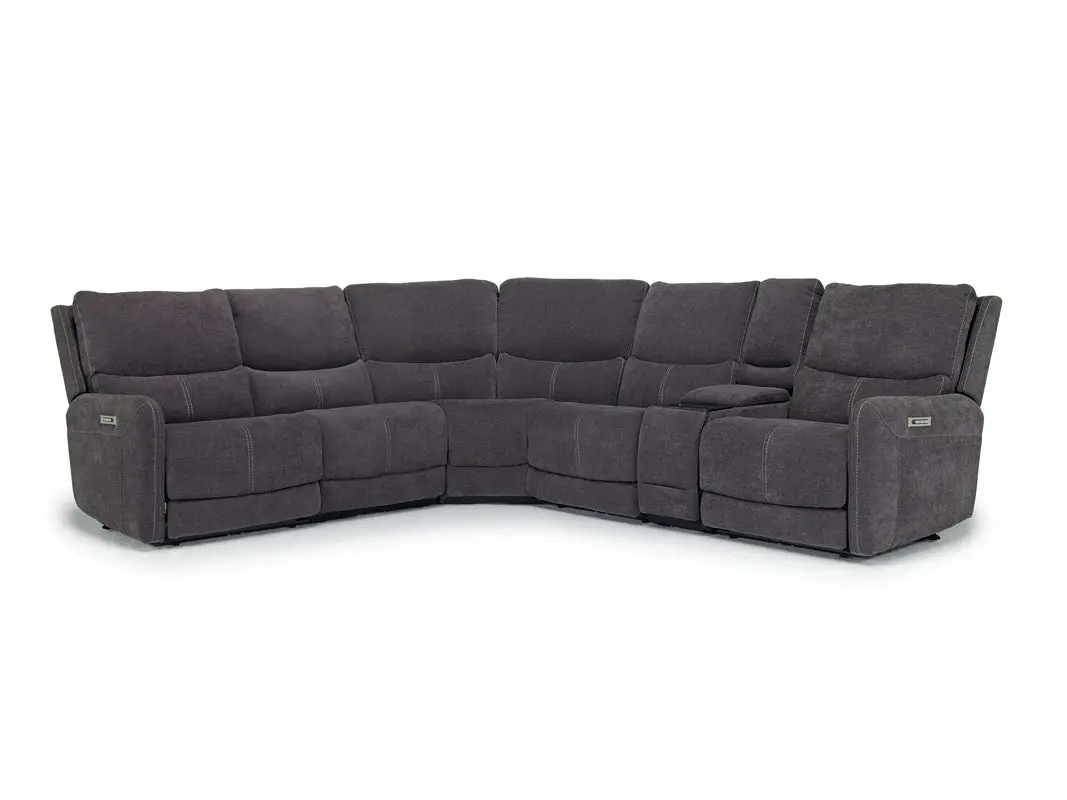 Palencia 6 Piece 3 Power Sectional With 3 Power Armless Recliner - Image 4