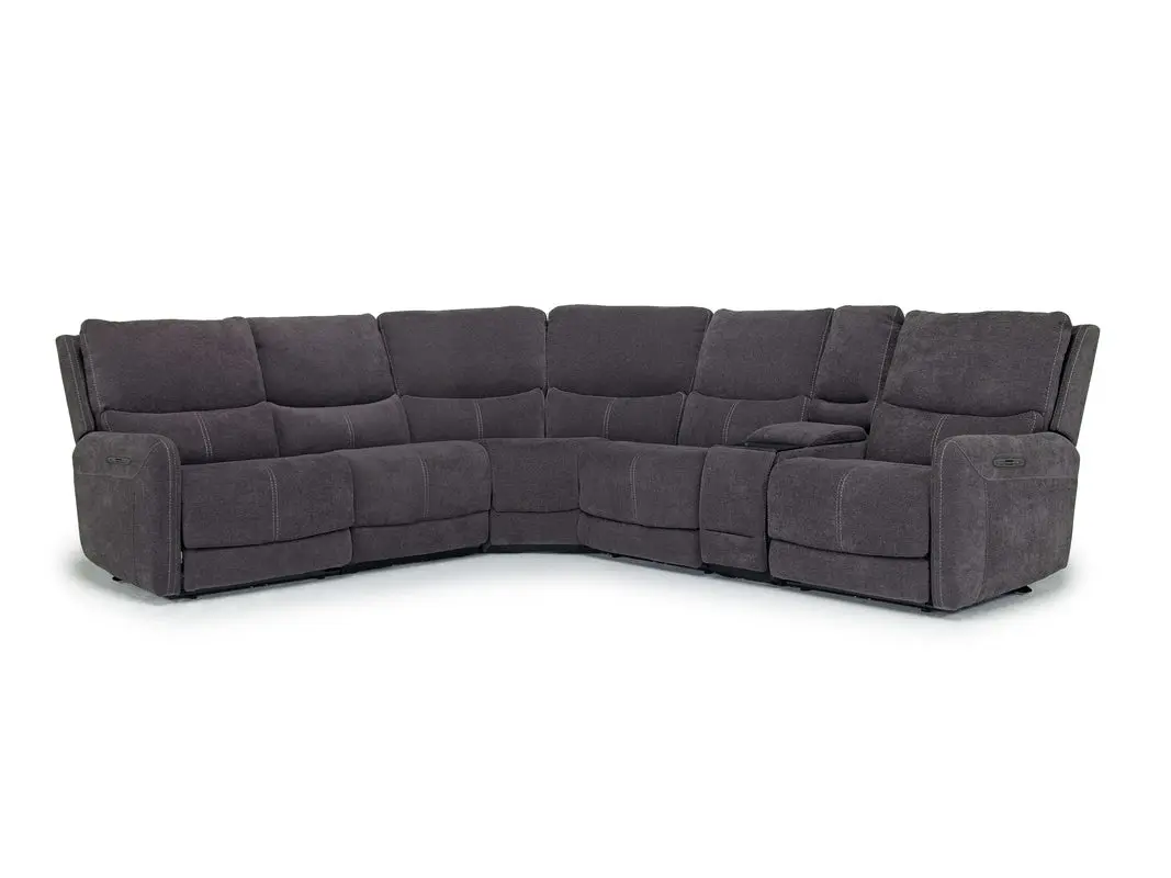 Palencia 6 Piece 3 Power Sectional With 3 Power Armless Recliner - Image 5