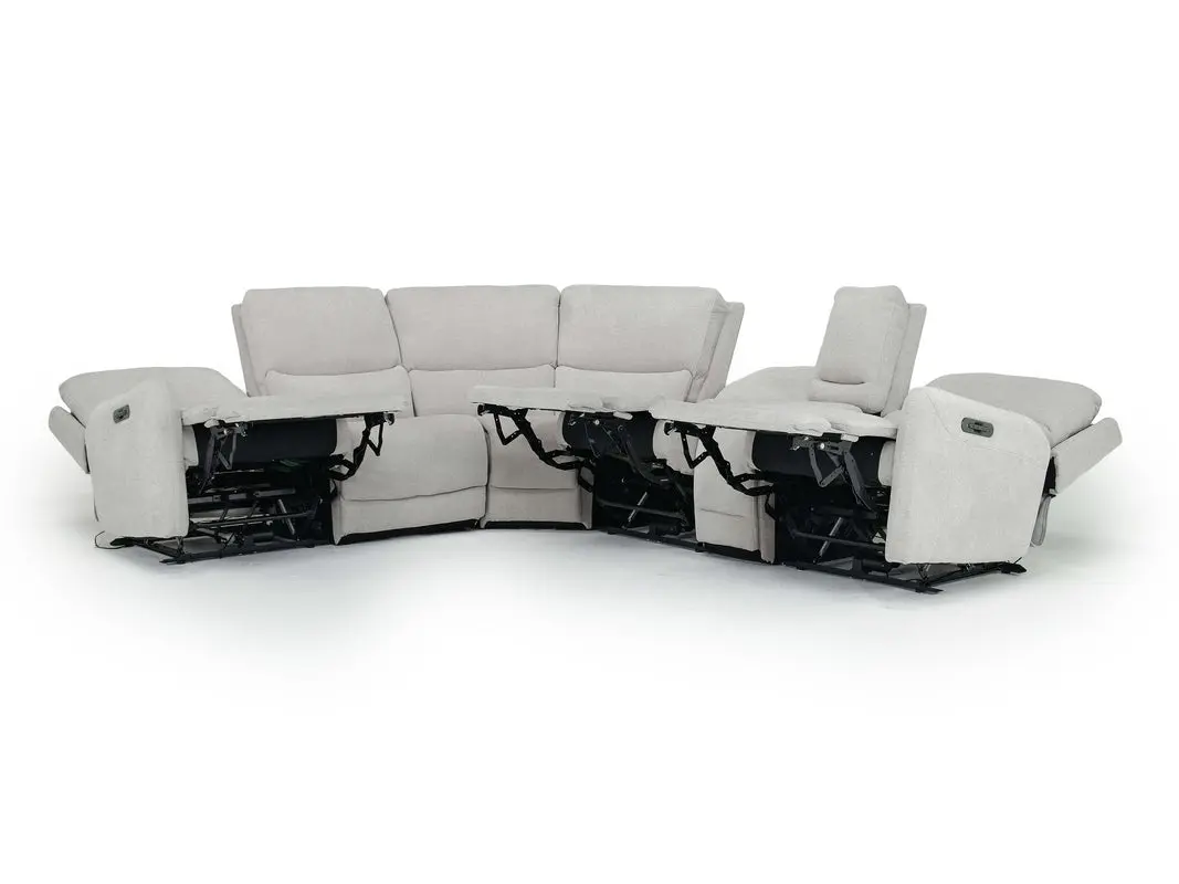 Palencia 6 Piece 3 Power Sectional With 3 Power Armless Recliner - Image 8