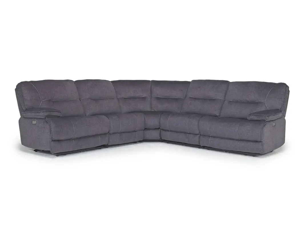 Retreat 5 Piece Power Sectional With Power Armless Recliner - Image 4