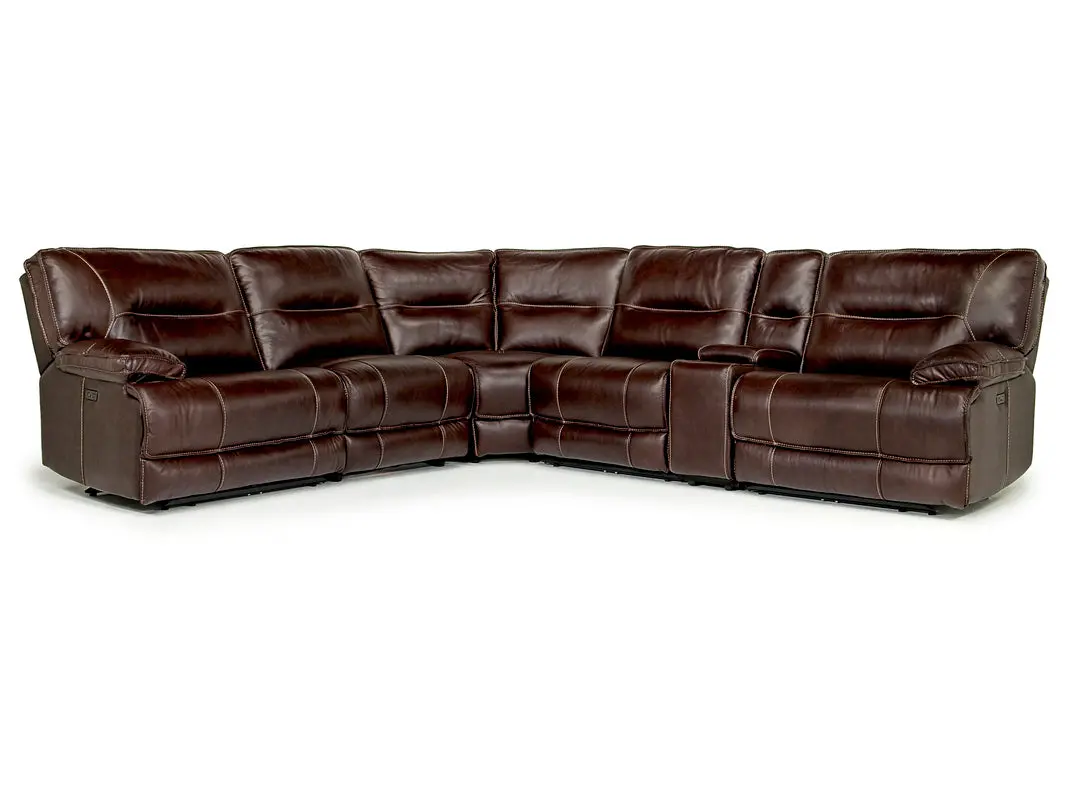 Retreat 6 Piece Power Sectional With Power Armless Recliner - Image 3