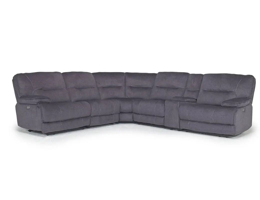 Retreat 6 Piece Power Sectional With Power Armless Recliner - Image 4