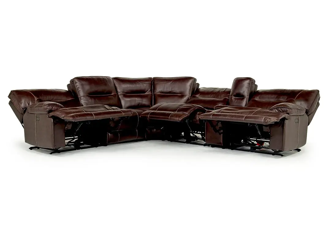 Retreat 6 Piece Power Sectional With Power Armless Recliner - Image 5